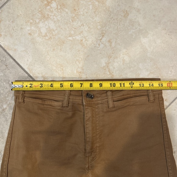 Marine Layer Bridget Crop Pant Women's 6 Brown Standard Fit High Rise Wide Leg - Picture 4 of 10